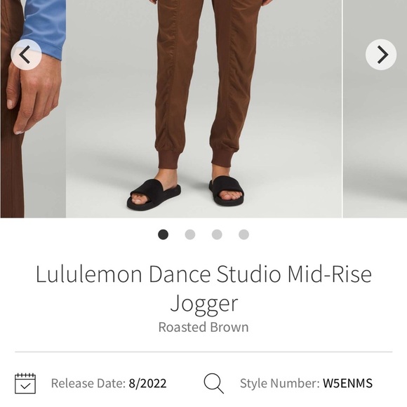 Lululemon Dance Studio Mid Rise Joggers In Roasted Brown Size 2 - Picture 10 of 10